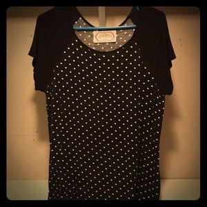 Medium, Short Sleeve, Polka Dot T-shirt